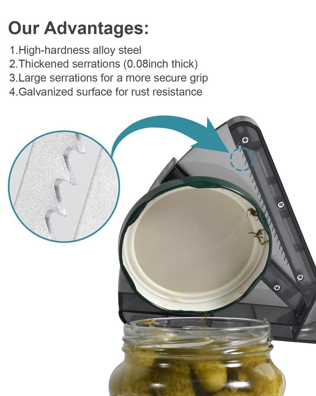 Jar Opener for Weak Hands, Dual-Layer Multifunctional Jar Opener Gripper, Bottle Openers for Seniors, Kitchen Gadgets, Non-Slip Jar Openers for Seniors, Arthritis, Lid Opener, Valentine's Day Gifts