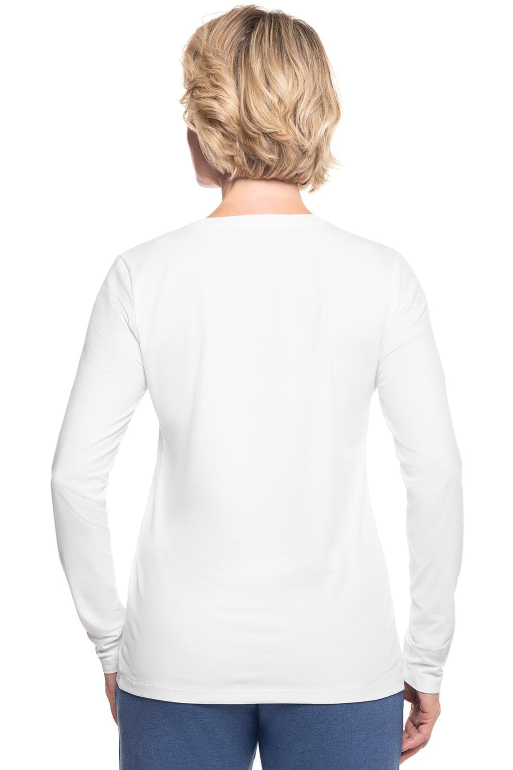 Coolibar UPF 50+ Women's Long sleeve T-Shirt - Sun Protective,Medium,White