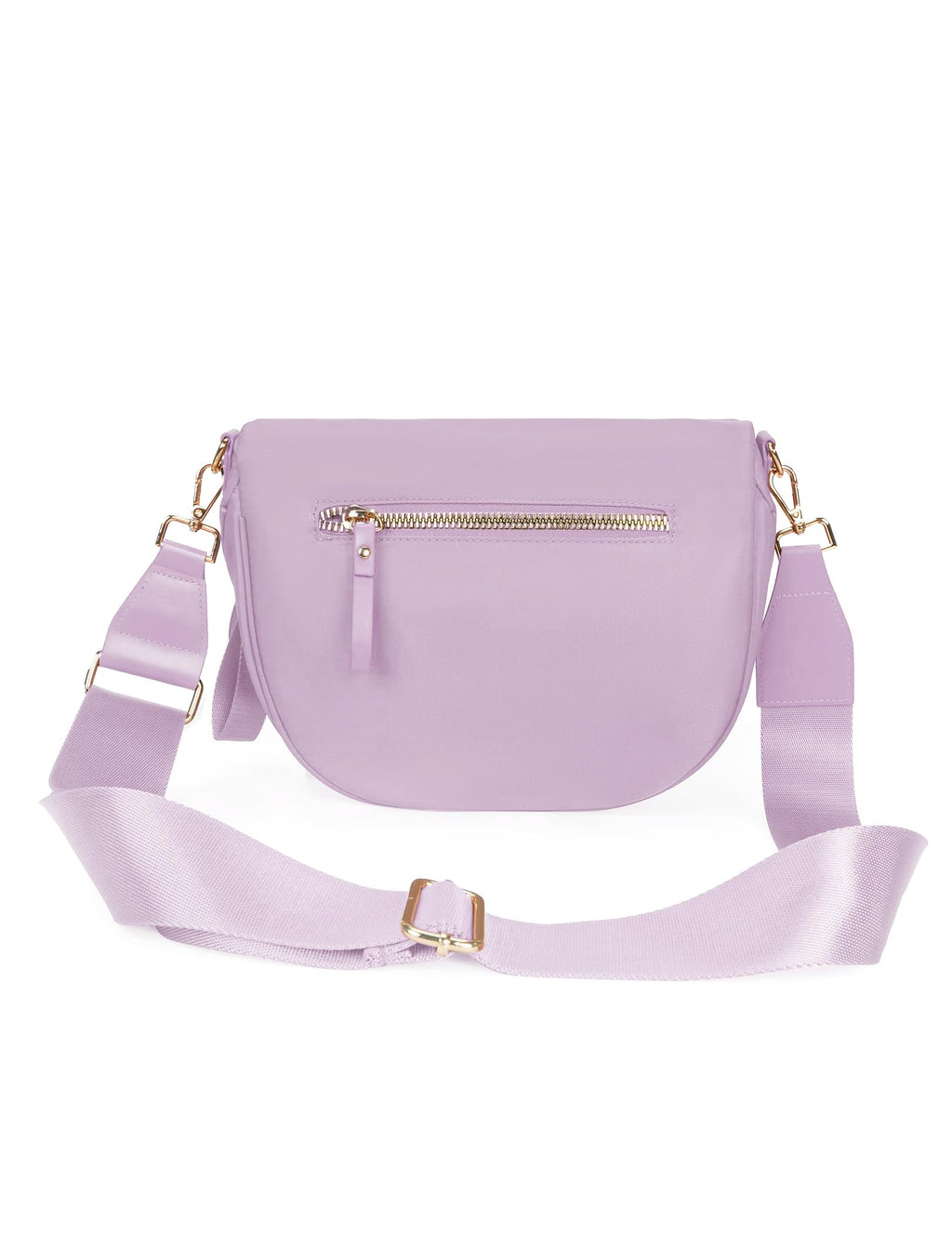 FEIBOON Spacious Nylon Crossbody Bag Bum Bag Handbags Wallets Purses Trendy Shoulder Bag for Women (Light purple)