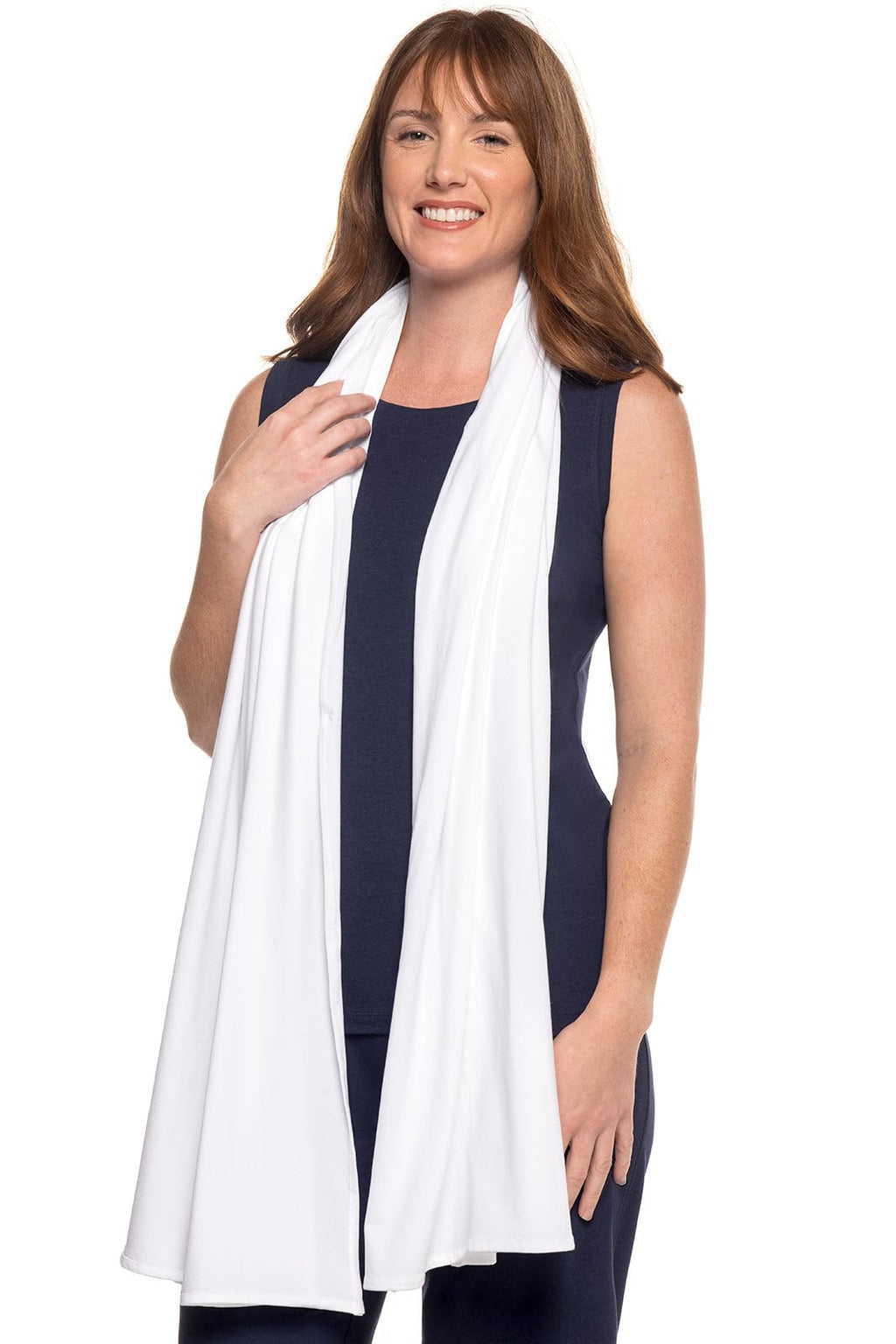 Coolibar Beach Shawl - UPF 50+ Sun Protection - Sanibel in White