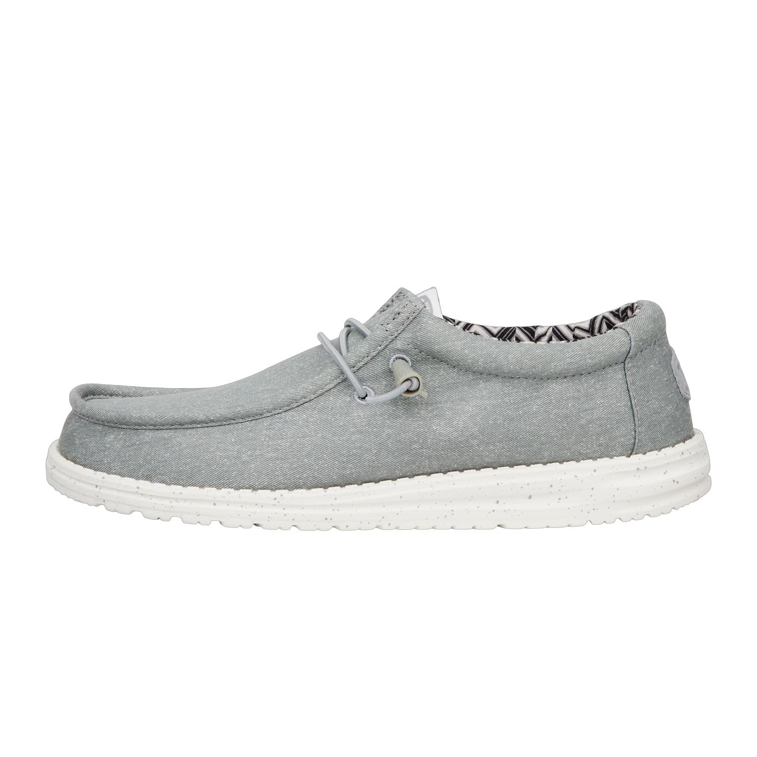 HEYDUDE Men's Wally Stretch Canvas Light Grey