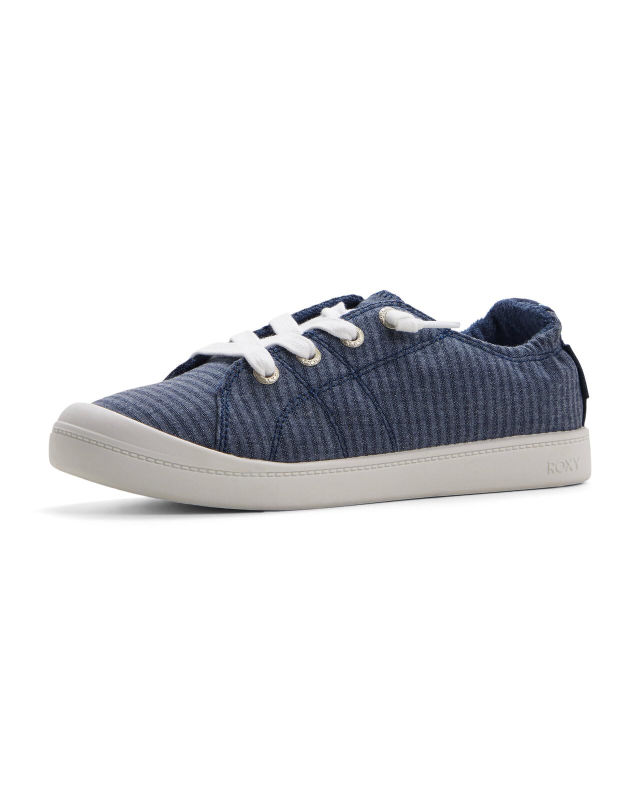 Roxy Women's Bayshore Canvas Slip-on Sneaker, Light/Pastel Blue, 8.5