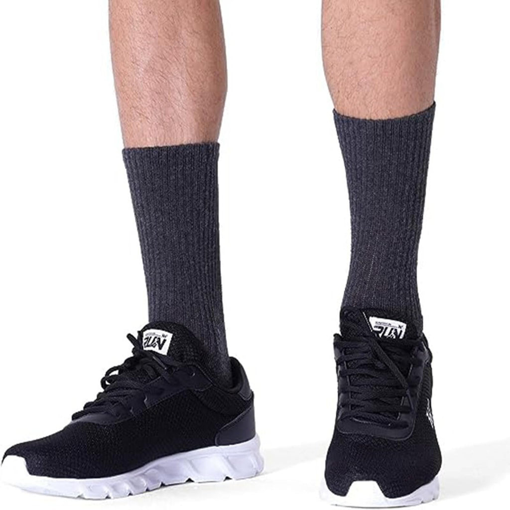 Looknniy 20 Pairs Crew Athletic Socks for Men Moisture Wicking Cushion Crew Socks for Sport Running Traveling (Mixed Colors)