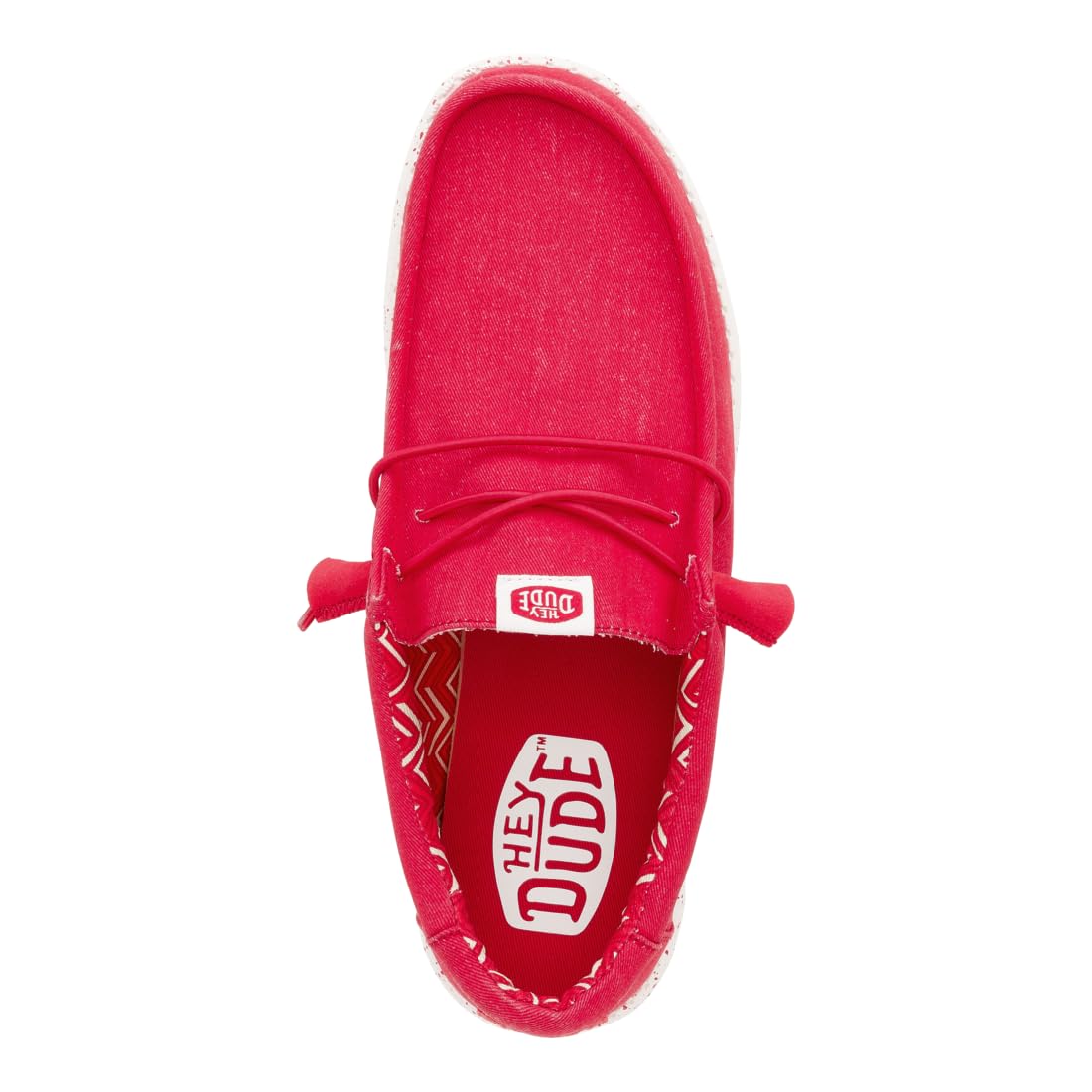 HEYDUDE Wally Stretch Canvas Savvy Red Size 11, Men’s Shoes, Men's Slip-on Loafers, Comfortable & Light-Weight
