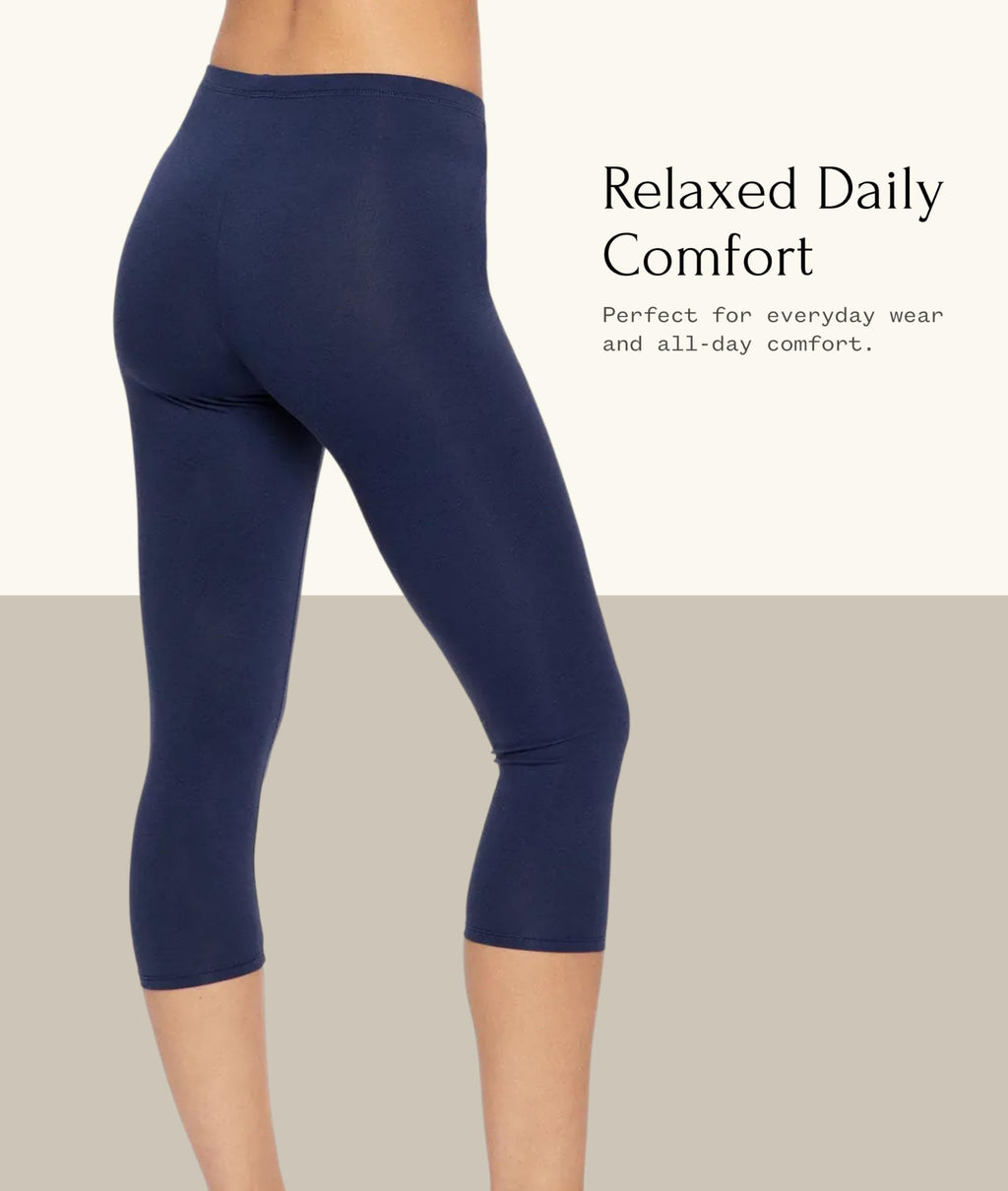 Felina Women's Cotton Modal Capri Leggings - Super Soft, Lightweight, Breathable for Fitness, Yoga, and Everyday Wear Black