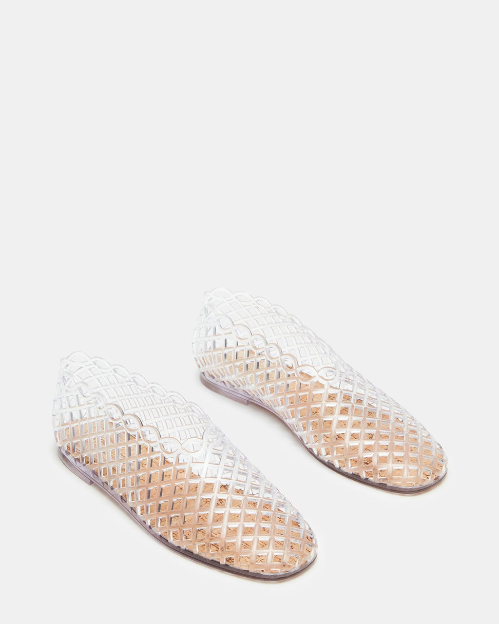 Steve Madden Women's Grove Ballet Flat, Clear, 7