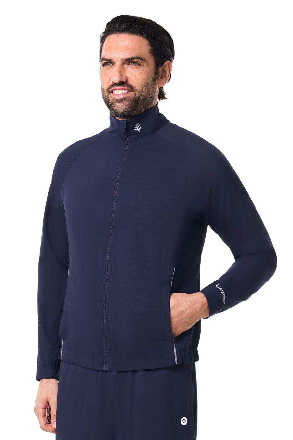 Coolibar Men's Sport Jacket - UPF 50+ Sun Protection - Outpace in Navy