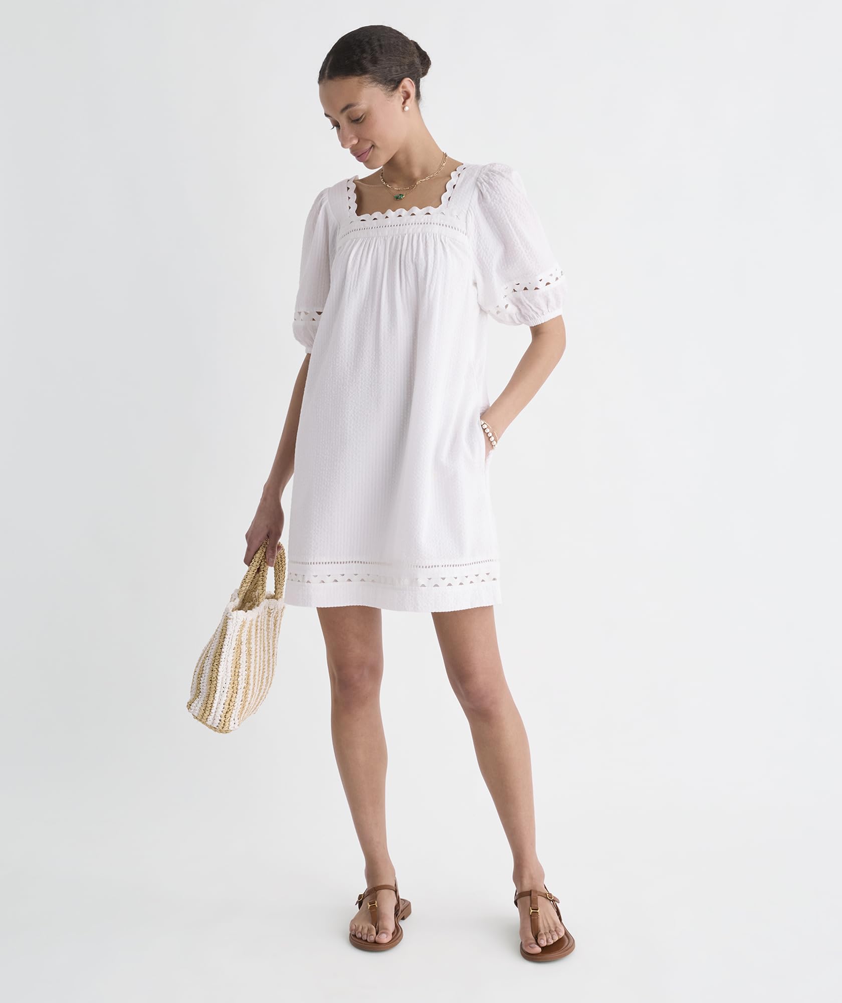 vineyard vines Serena Dress, White, XS