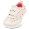 STQ KIDS Toddler Wide Toe Box Shoes Girls Barefoot Shoe Girl Sneakers Little Kids Walking Running Tennis Athletic Shoes Non-Slip Zero Drop Breathable School Sneaker Beige Infant Size 3