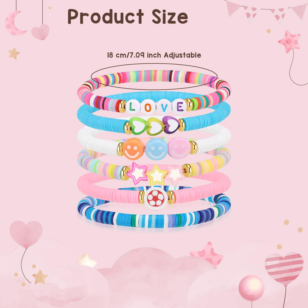 Artlunar Trendy BFF Friendship Bracelets for Teen Girls, Preppy Aesthetic Birthday Jewelry, Graduation Gifts, Summer Party Favors