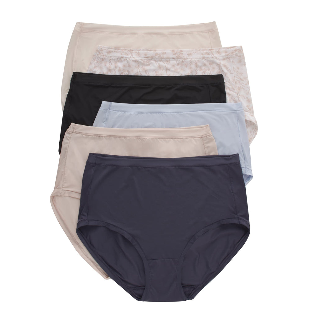 Hanes Women's Comfort Flex Fit Microfiber Brief Panty (Pack of 6)