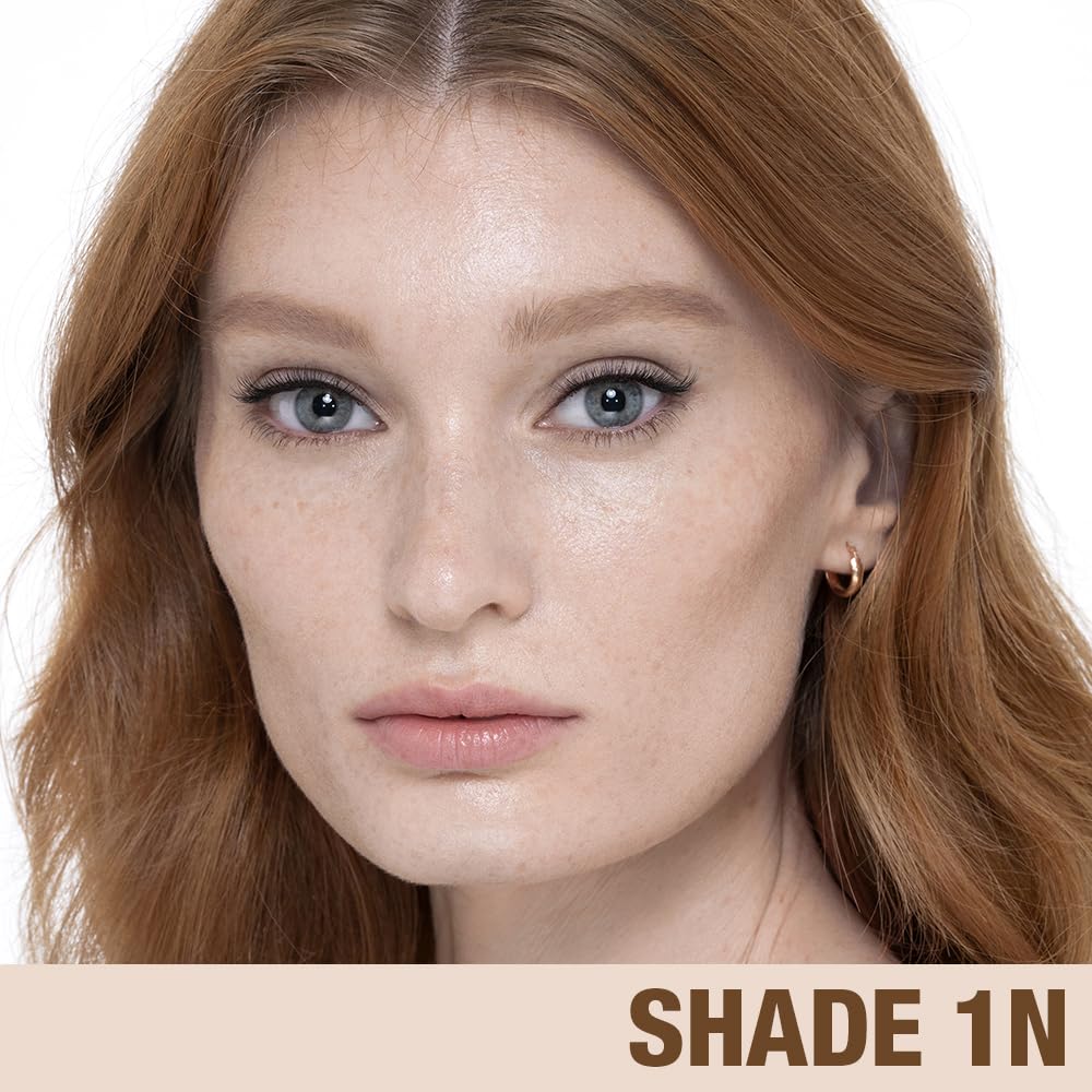 Charlotte Tilbury Beautiful Skin Medium Coverage Hydrating Foundation - Buildable Liquid Makeup for Instant Glow, Plumping Hydration & Lasting Skincare Benefits - 1 Neutral