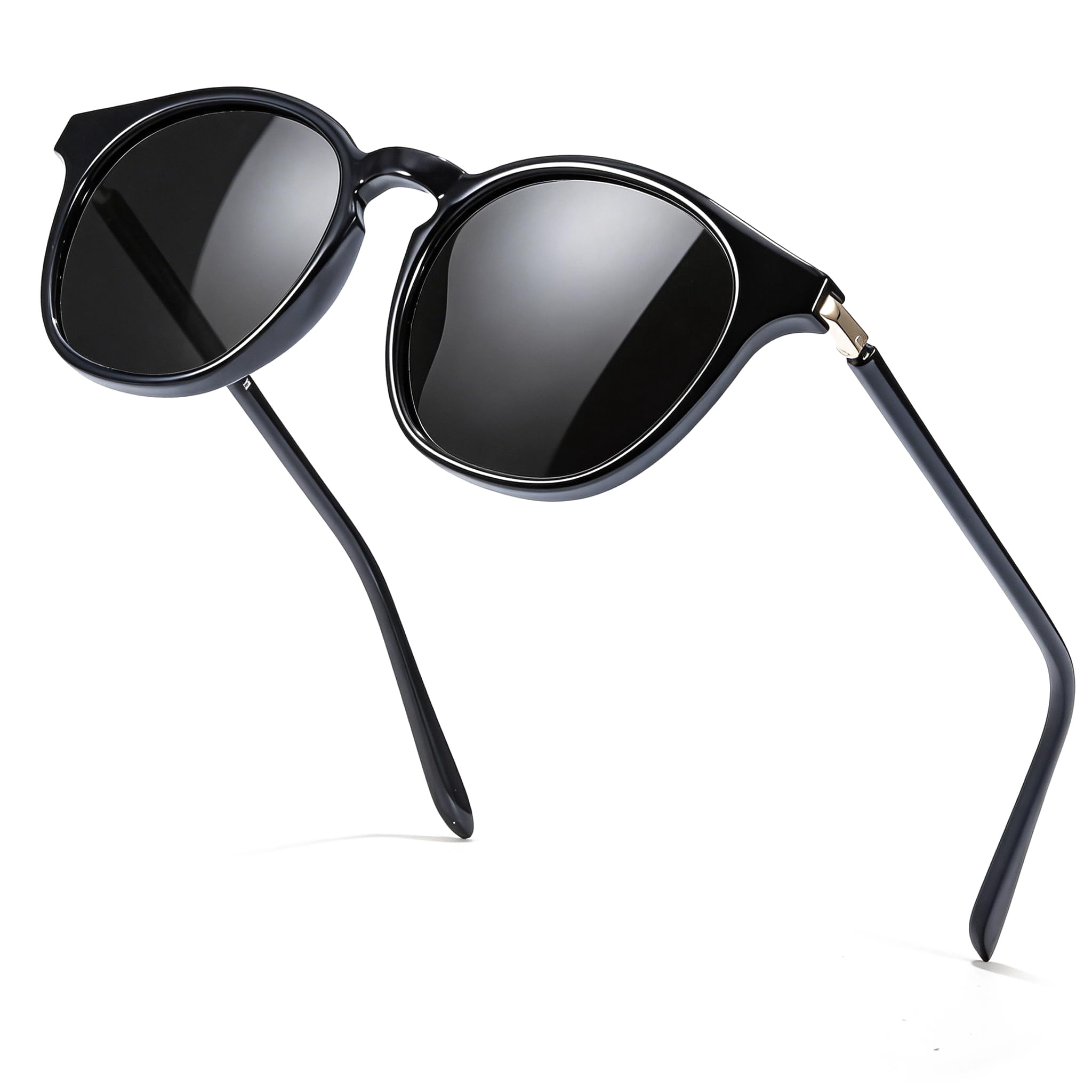 SIPHEW Classic Small Round Sunglasses for Men, Retro Sunglasses Polarized UV Protection Lens for Outdoor/Driving