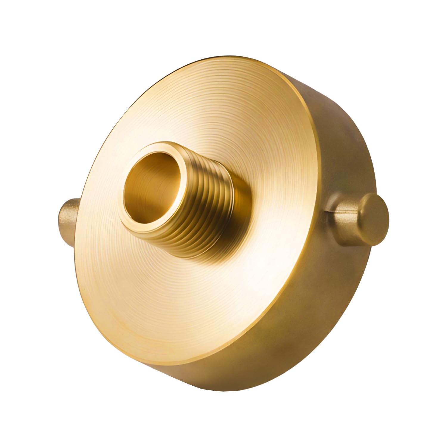 Mejiao Fire Hydrant Adapter, 2-1/2" NST (NH) Female to 3/4" GHT Male Brass Adapter with Pin Lug, Fire Equipment Hydrant to Garden Hose Connector for Fire Hydrants, Hoses, Pipes