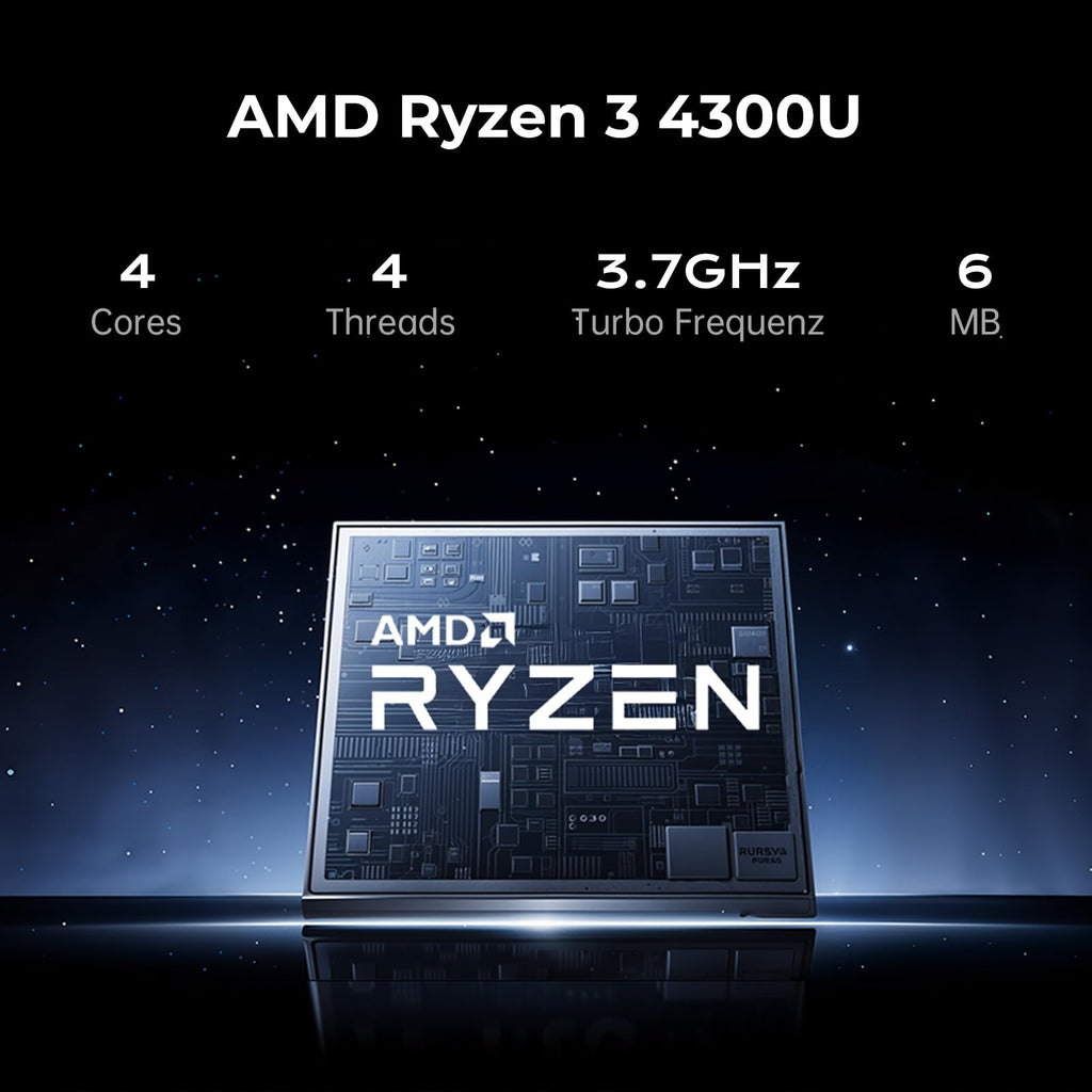 MALLRACE 2026 Laptop, 15.6 Inch FHD IPS Display, AMD Ryzen 3 4300U(Beat Intel Processor N100,up to 3.7GHz), 16GB DDR4 RAM, 512GB SSD, Windows 11 Pro, 54.72Wh Battery,WiFi 5,Backlit Keyboard