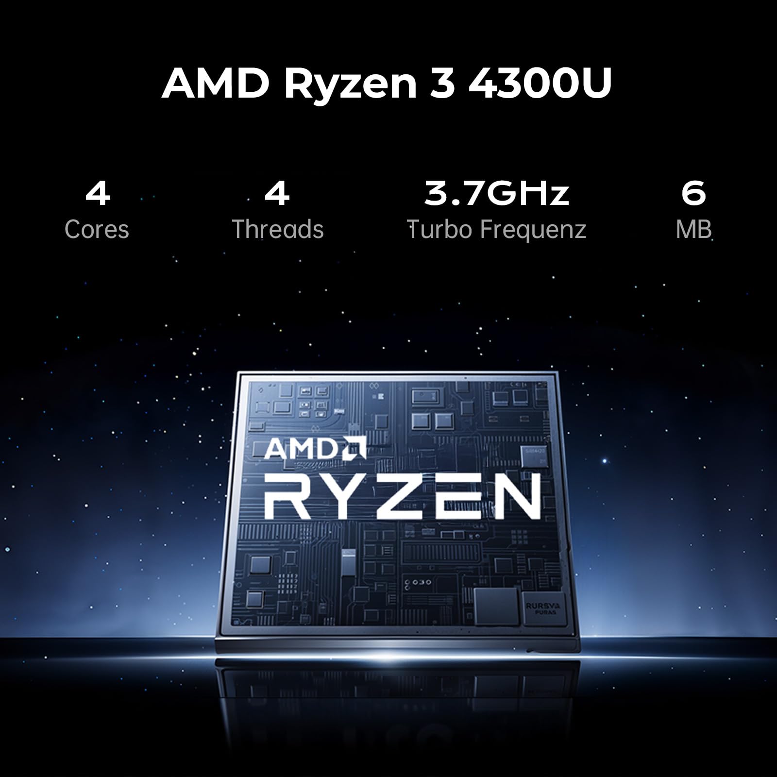 MALLRACE 2026 Laptop, 15.6 Inch FHD IPS Display, AMD Ryzen 3 4300U(Beat Intel Processor N100,up to 3.7GHz), 16GB DDR4 RAM, 512GB SSD, Windows 11 Pro, 54.72Wh Battery,WiFi 5,Backlit Keyboard