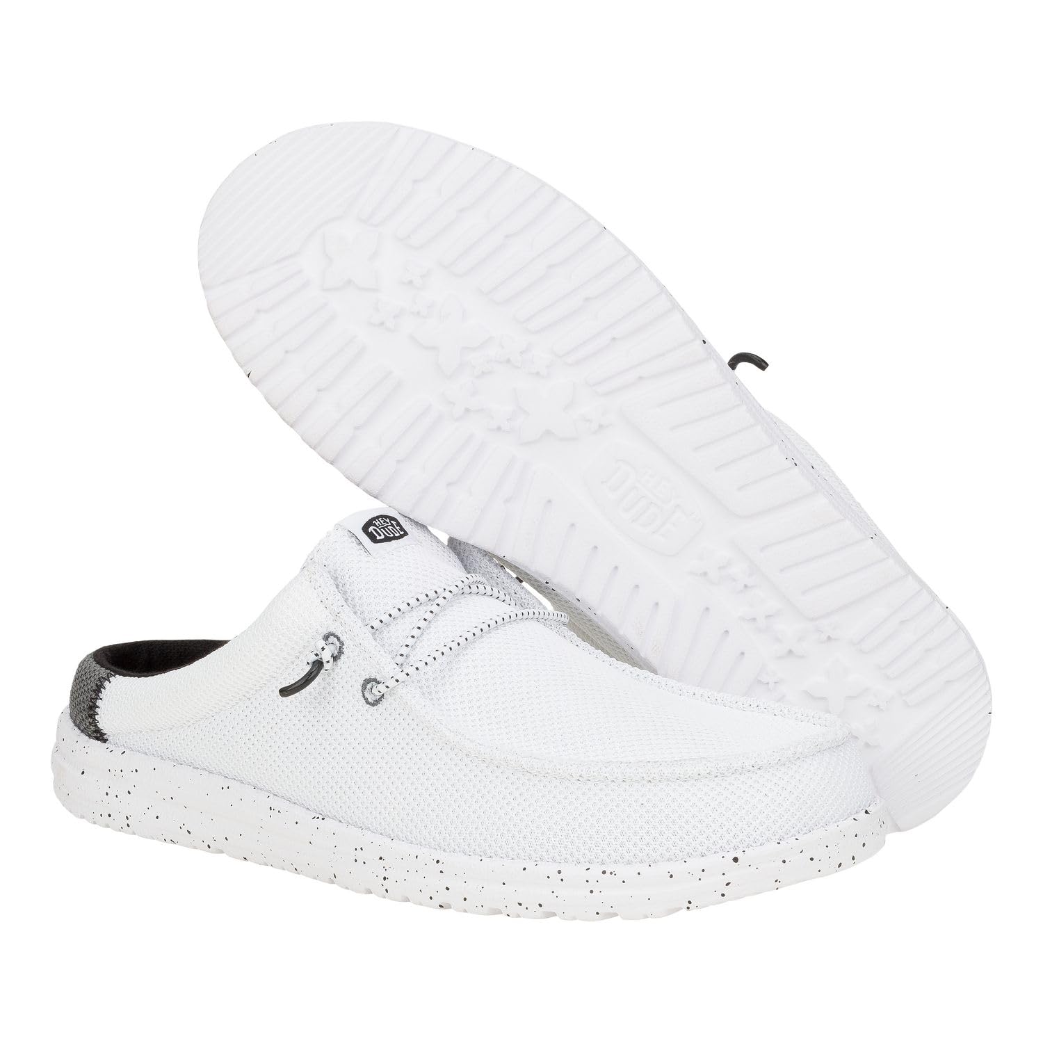 HEYDUDE Men's Wally Slip Varsity White/Black Size 11, Men’s Shoes, Men's Slip-on Loafers, Comfortable & Light-Weight