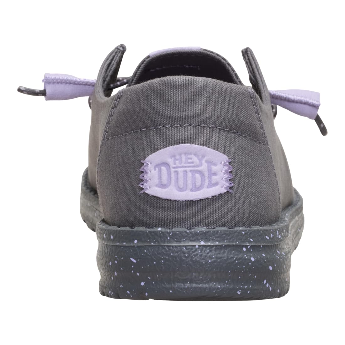 HEYDUDE Wendy Canvas Dark Grey Size 8, Women’s Shoes, Slip-on Loafers, Comfortable & Light-Weight