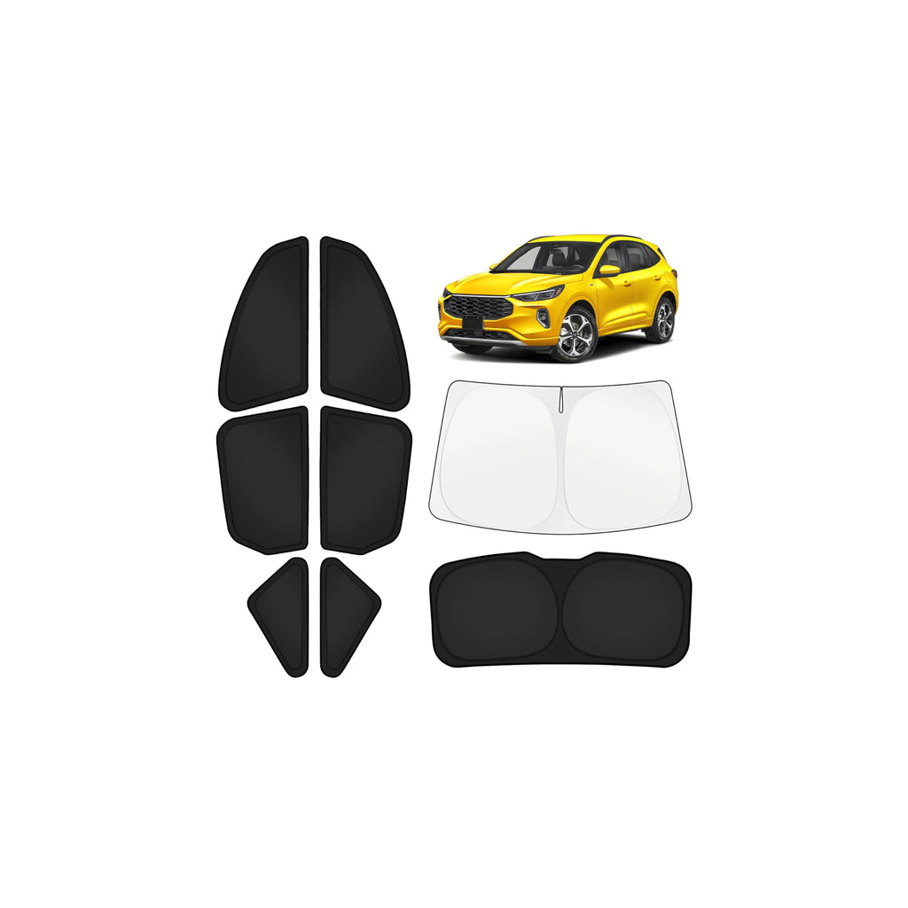 KUST Car Window Shades for Ford Escape 2020-2025 2026 Windshield Sun Shade Side Window Cover UV Block Privacy Protection Accessories for Camping Blackout Rear Back Full Set 8PCS