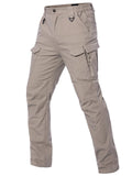 MANSDOUR Men's Hiking Tactical Pants Stretch Cotton Cargo Work Pants for Men Lightweight Relaxed Fit Army Combat Military Pants Ripstop Multi Pockets Casual Construction Outdoor Trousers