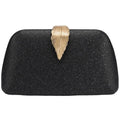 TANMESSO Glitter Clutch Purse for Women, Evening Bag Party Purses for Women Formal, Weddings, Handbags with Shoulder Strap (Black)