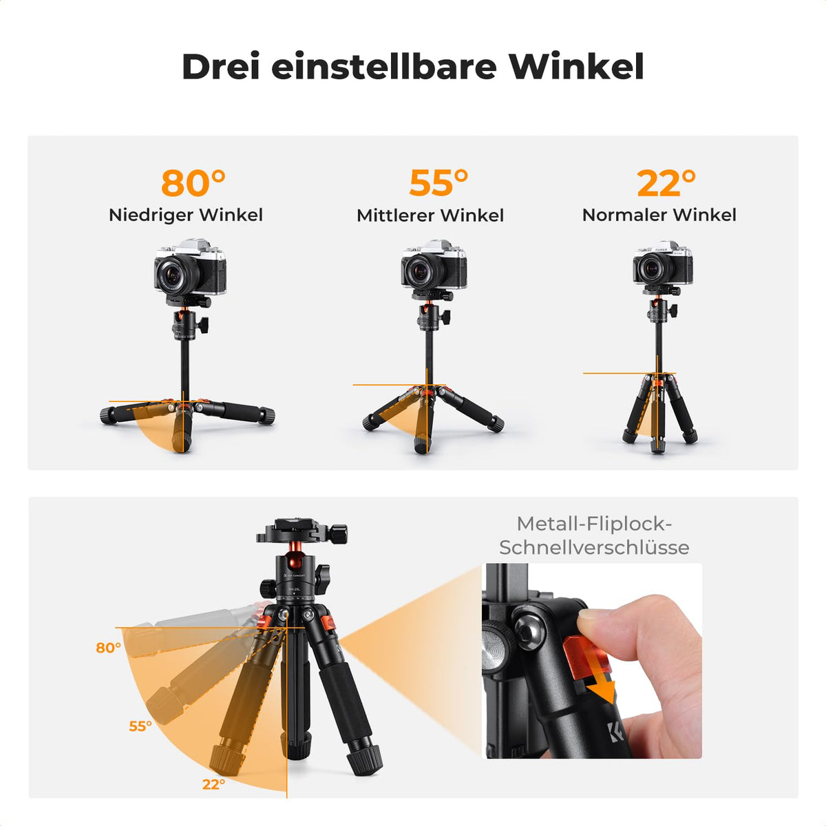 K&F CONCEPT 21.6'' Mini Desk Tripod.
