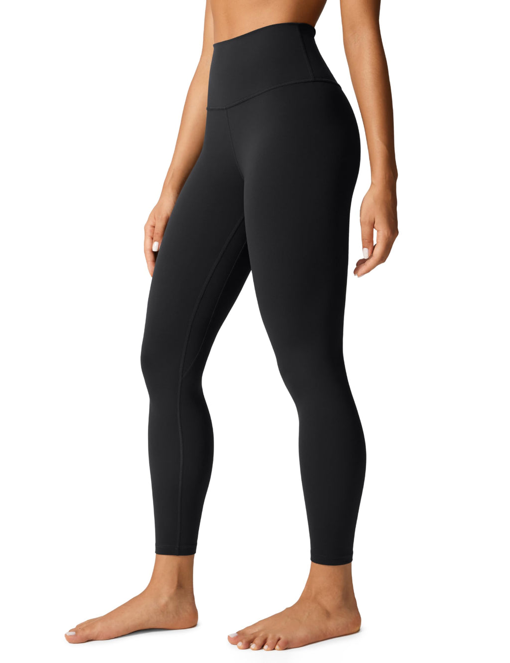 CRZ YOGA Butterlift Workout Leggings 25" - High Waisted Pilates Gym Athletic Womens Yoga Pants Buttery Soft Black Large