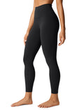 CRZ YOGA Butterlift Workout Leggings 25" - High Waisted Pilates Gym Athletic Womens Yoga Pants Buttery Soft Black Large