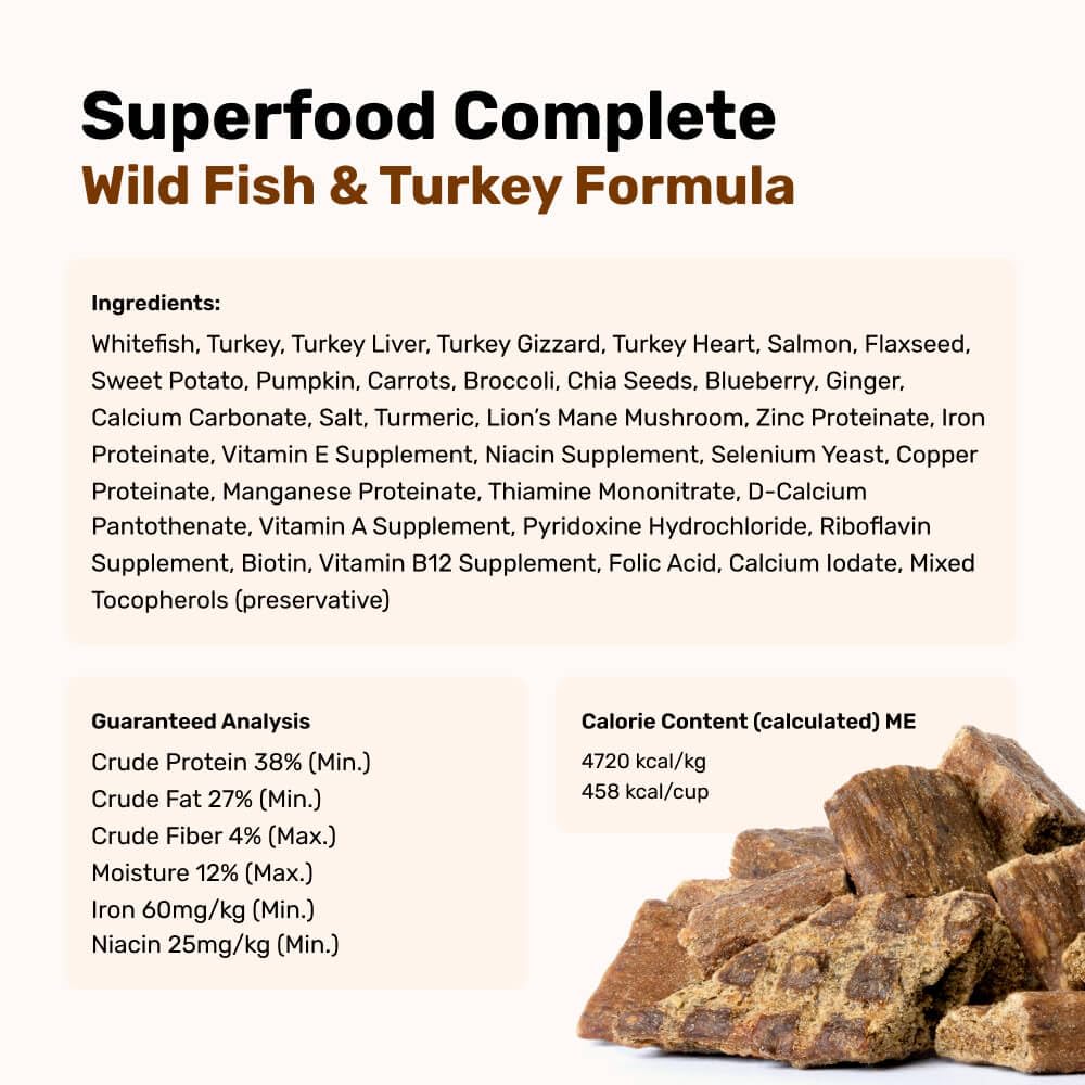 BADLANDS RANCH by Katherine Heigl – Superfood Complete Air-Dried Wild Fish & Turkey Dog Food – High Protein with Superfoods for Daily Wellness & Consistent Nutrition – 24 oz