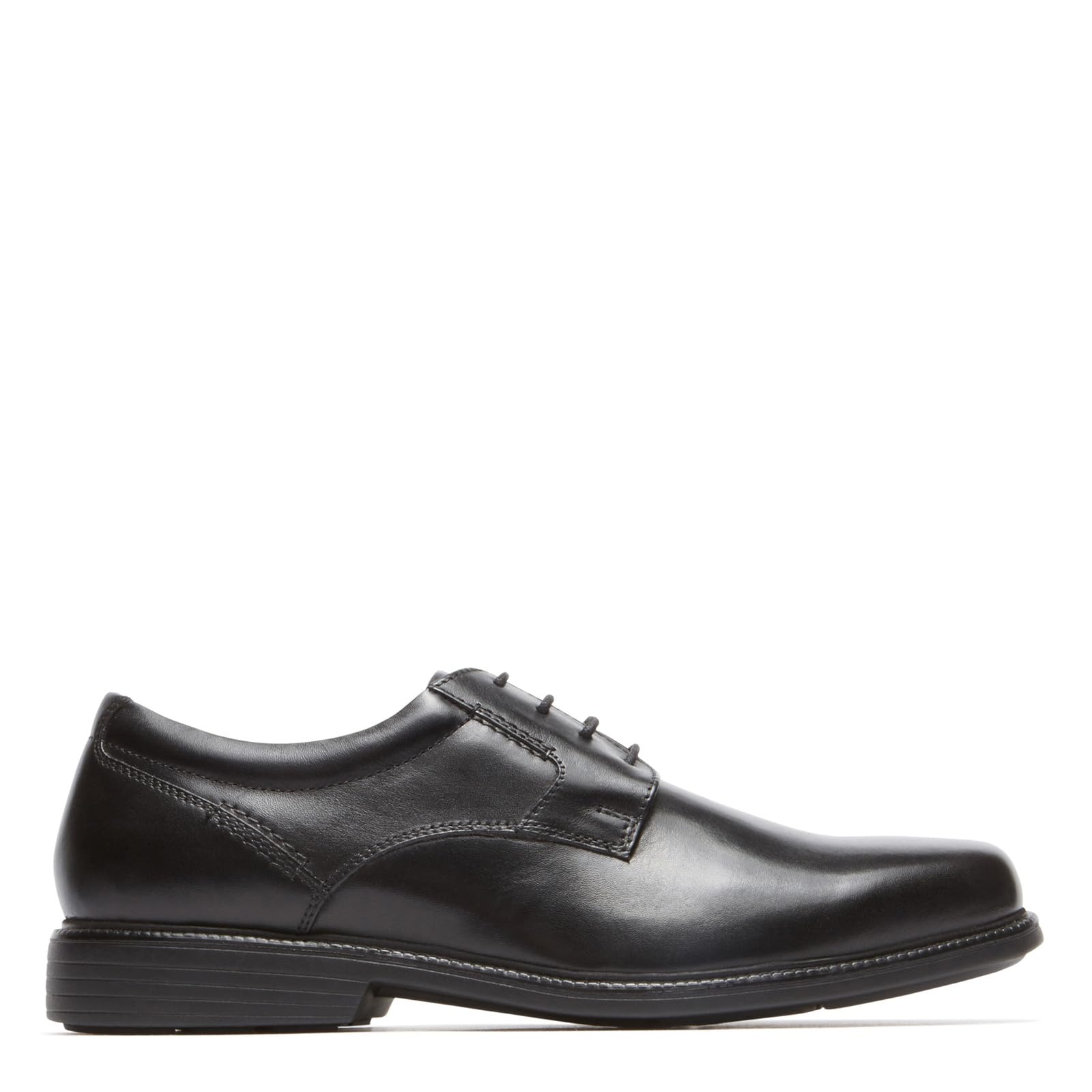 Rockport Mens Charles Road Plain Toe Oxford Black Leather 11.5 W (EE)-11.5 W