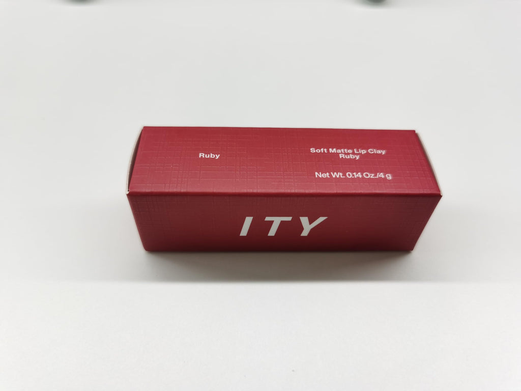 ITY Velvet Matte Finish Lip Stain-Mousse Textured Lip Clay, Red Shade, Conceals Lip Lines, Rich Pigment Lip Tint Lipsticks, 0.14 oz (4g) in Ruby