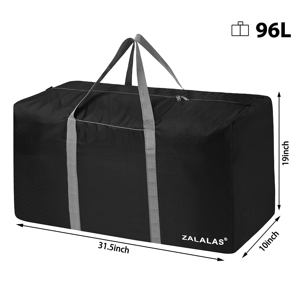 ZALALAS Travel Duffle Bag,96L Extra Large Duffel Bag Lightweight,Waterproof Duffle Bag for Men Women,Black
