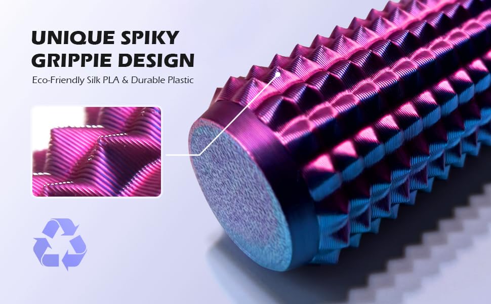 Little Ouchies Pain Fidget 4PCS – Pain Stim Tool Spiky Sensory Fidget Toys for Adults Anxiety Relief, 3D Printed Grippie Keychain for Focus & Skin Picking, Stress Relief Gift for Teens