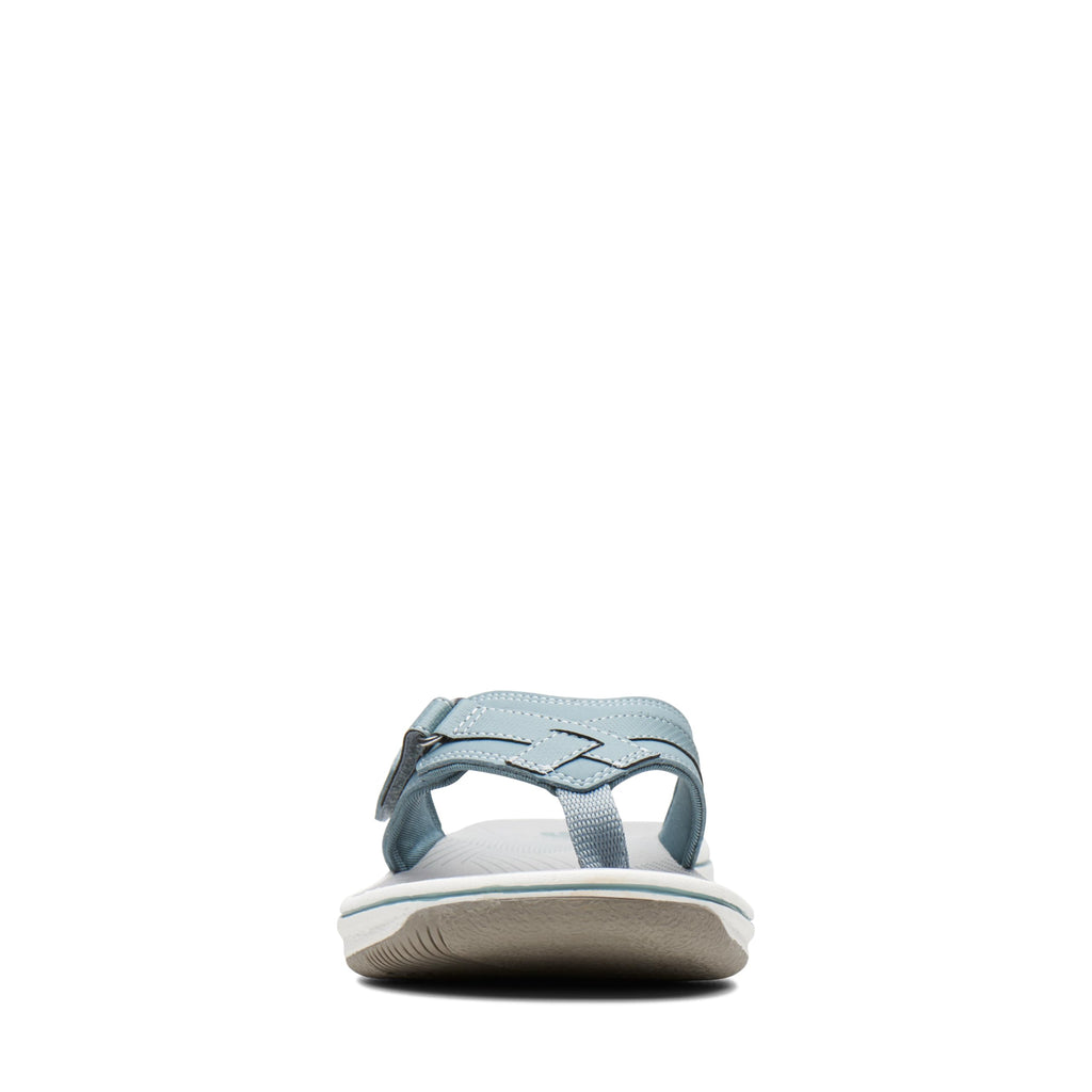 Clarks Women's Breeze Sea Flip-Flop, Blue Grey Synthetic, 9