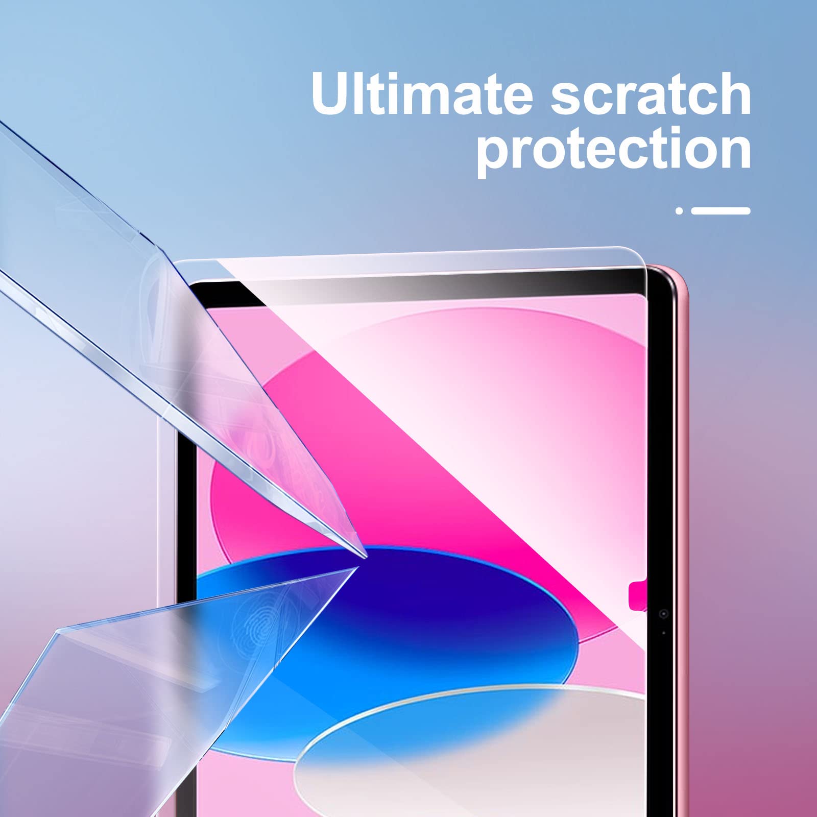 NEW'C 2 Pack Designed for iPad (A16) 11th Generation 2025, iPad 10th Generation 10.9 inches 2022 Screen Protector Tempered Glass, Bubble Free, Ultra Resistant (Easy Installation Frame)