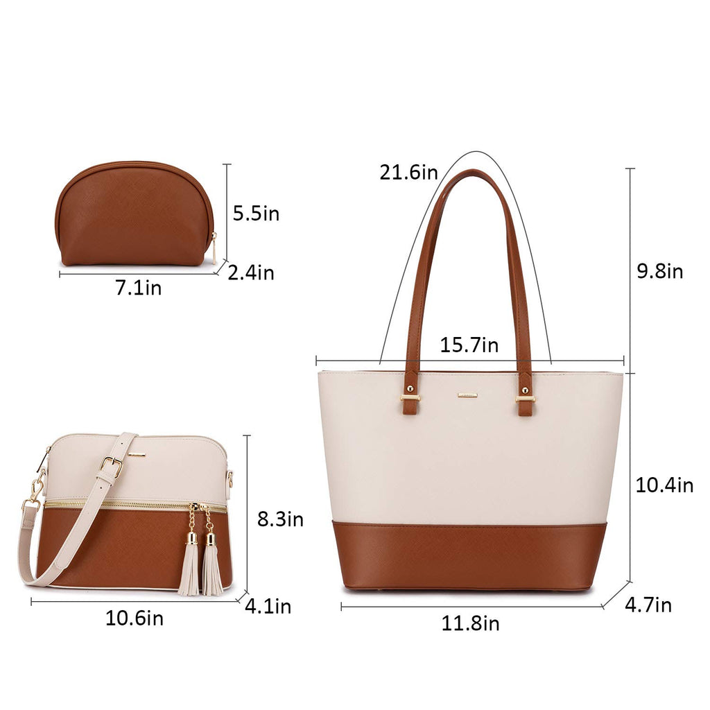 Handbags for Women Shoulder Bags Tote Satchel Hobo 3pcs Purse Set