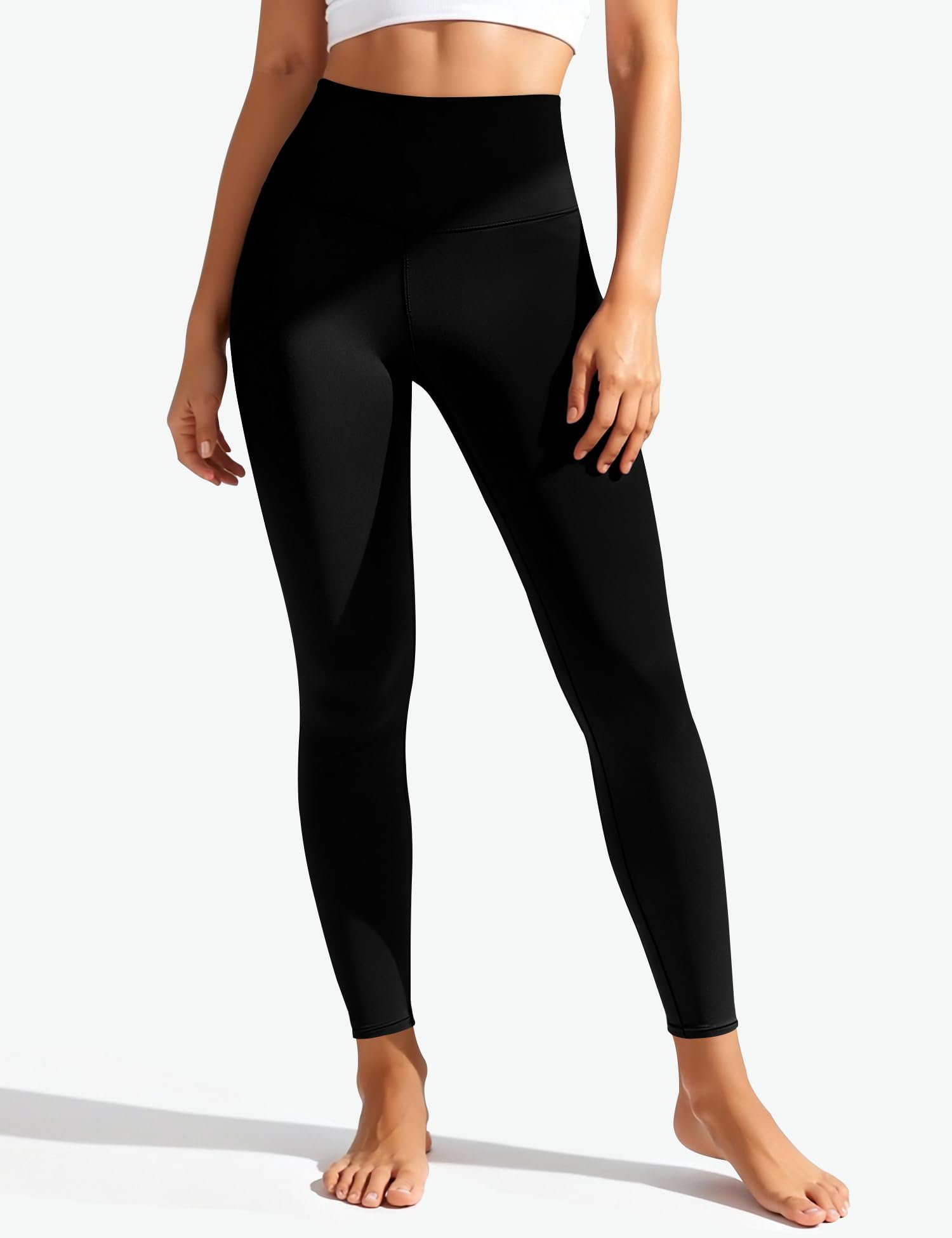 Bluemaple High Waisted Leggings for Women - Tummy Control Pants Non See Through Workout Soft Yoga Pants for Running Plus Size
