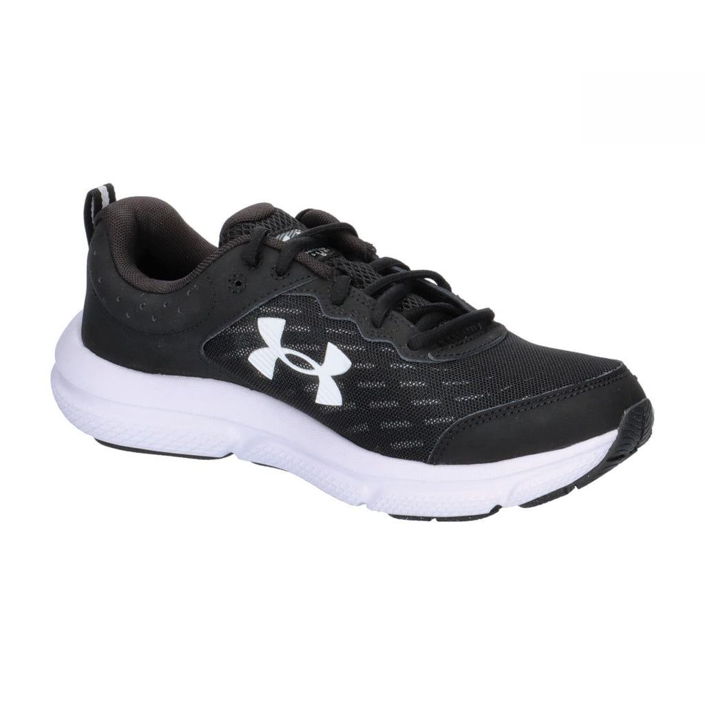 Under Armour Men's Charged Assert 10 Shoes, (001) Black/Black/White, 10.5