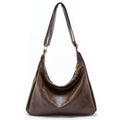 celestina Hobo Bags for Women, Ultra Soft Foldable Vegan Leather Shoulder Handbag, Stylish Slouchy Tote Purses (Brown)