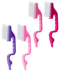 Slick- Window Track Cleaning Brush, 4 Pack, Ergonomic Handle, Built-in Scraper, Multipurpose, Window Track Cleaning Tools