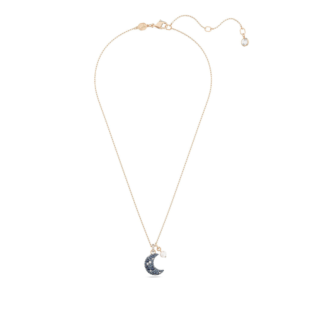 Swarovski Sublima pendant, Moon, Multicolored, Rose gold-tone Finished