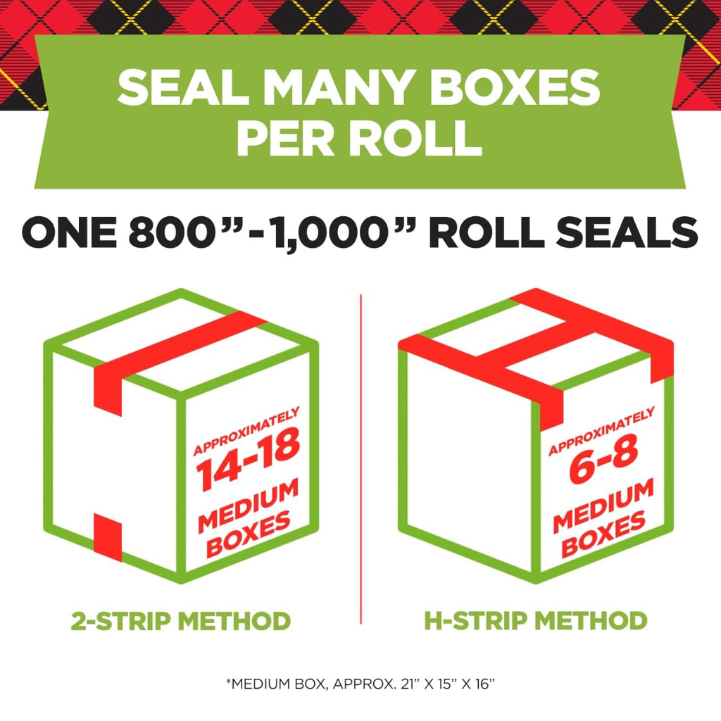 Scotch Sure Start Packing Tape, Clear, Quiet Unwind and Easy Start, 1.88 in. x 22.2 yd., 6 Tape Rolls with Dispensers