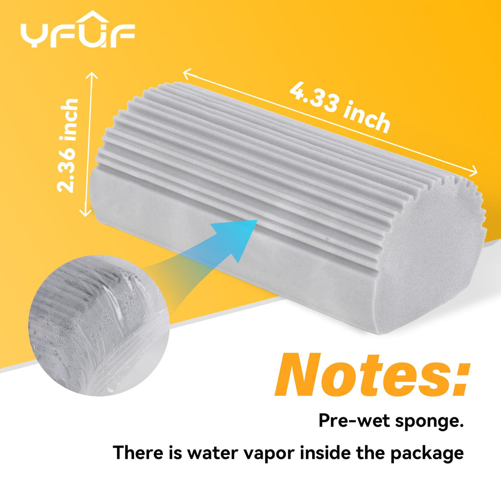 YFUIF 4 Pack Damp Clean Duster Sponge, Magic Sponge Eraser for Household Cleaning, Reusable Dusters Cleaning Supplies for Housekeeping, Dish, Blinds, Glass, Baseboards,Window Track Grooves and Faucets