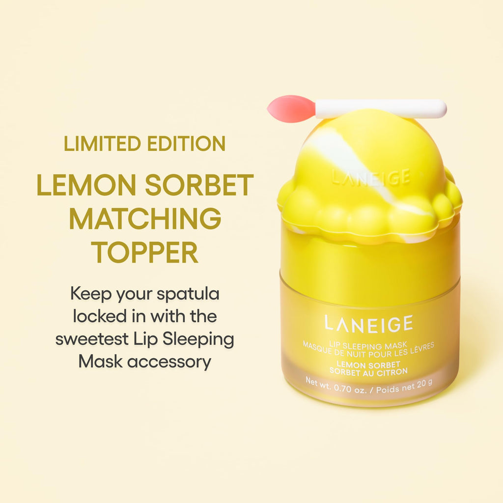 LANEIGE Lip Sleeping Mask: Hydrating & Nourishing Korean Overnight Lip Treatment Mask with Shea Butter, Vitamin C & Murumuru, For Flaky, Dry Lips | Korean Skin Care, Lemon Sorbet & Lip Topper