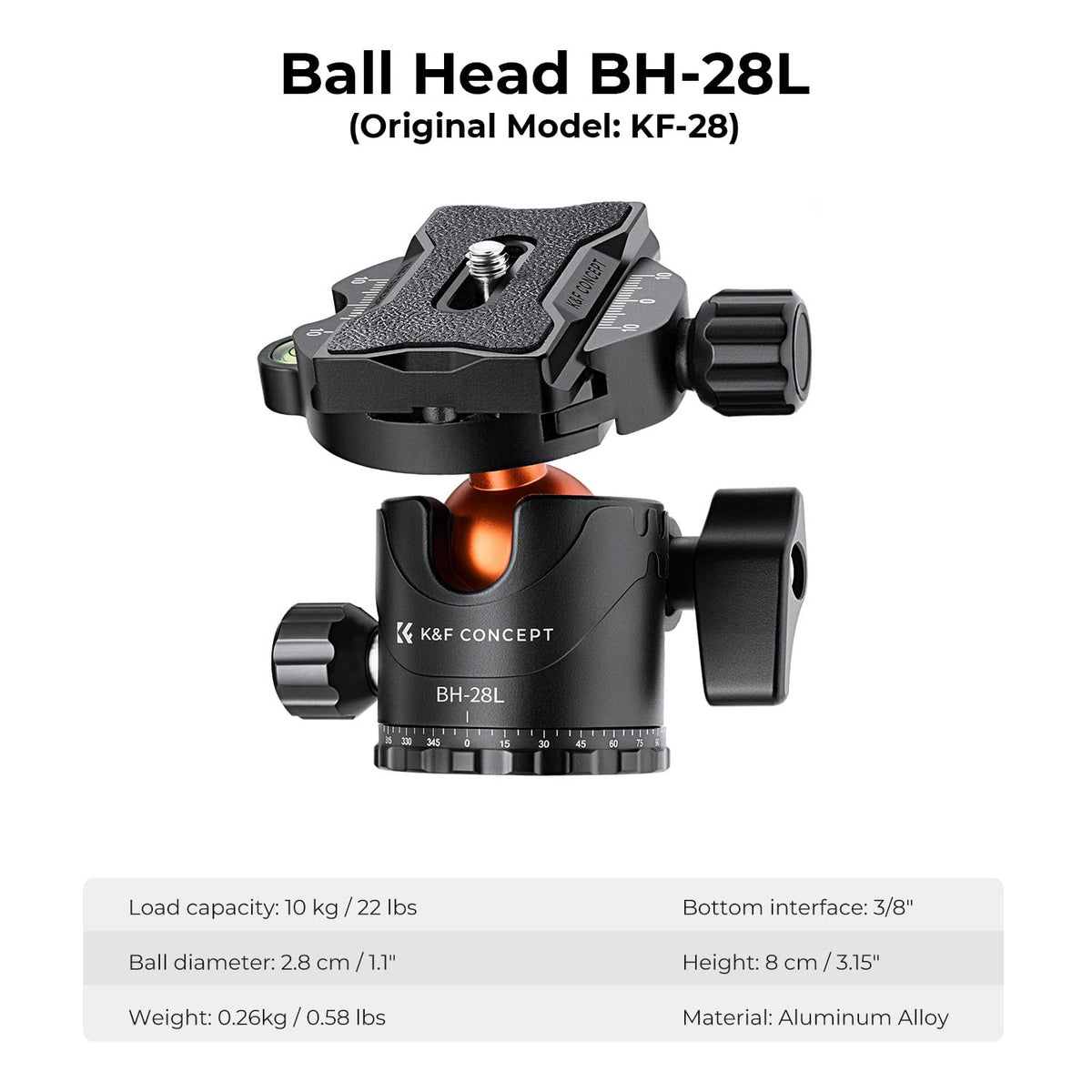 K&F CONCEPT 94 Inch Camera Tripods 4 Section Ultra High Aluminum Professional Detachable Monopod Tripod with 360 Degree Ball Head Quick Release Plate for DSLR SLR Cameras T254A8+BH-28L (SA254T1)