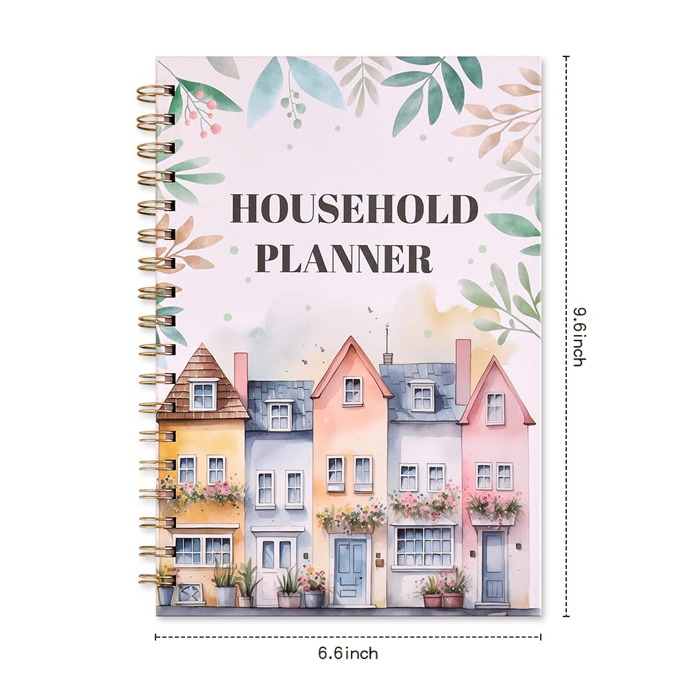 icceemee All-in-One Family planner Organizer & Home Management Binder: Calendar Scheduling, Finance Budget, Meal Planning & Grocery Lists, Cleaning Schedule, Activities & Health Tracker,For Busy Moms & Households