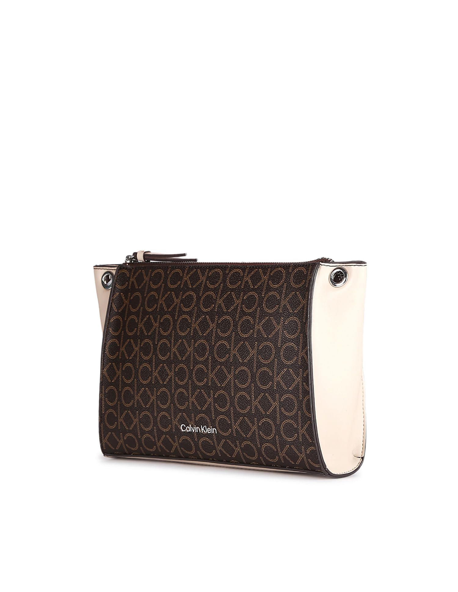 Calvin Klein Reyna Crossbody, Brown/Khaki/Mushroom Logo