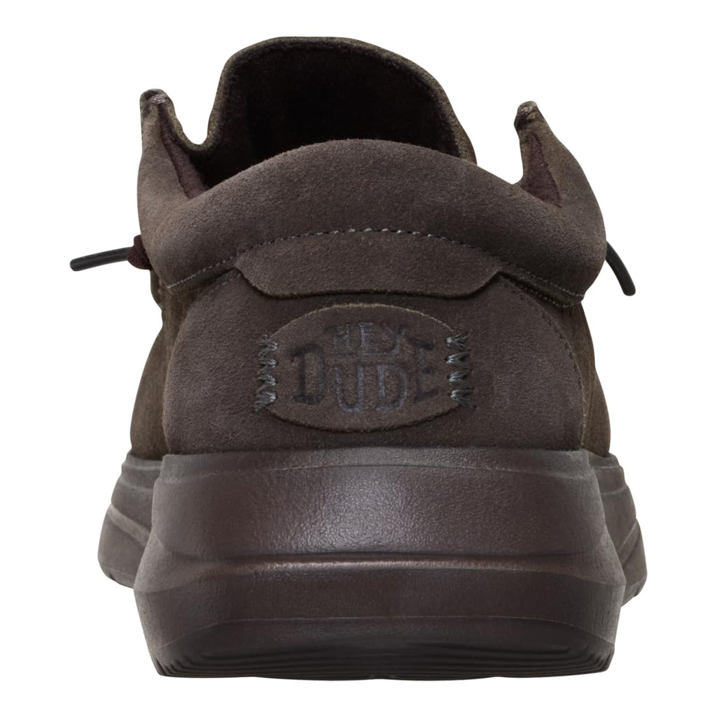 HEYDUDE Wally COMF Suede Major Brown/Mole Brown Size 11, Men’s Shoes, Slip-on Loafers, Comfortable & Light-Weight