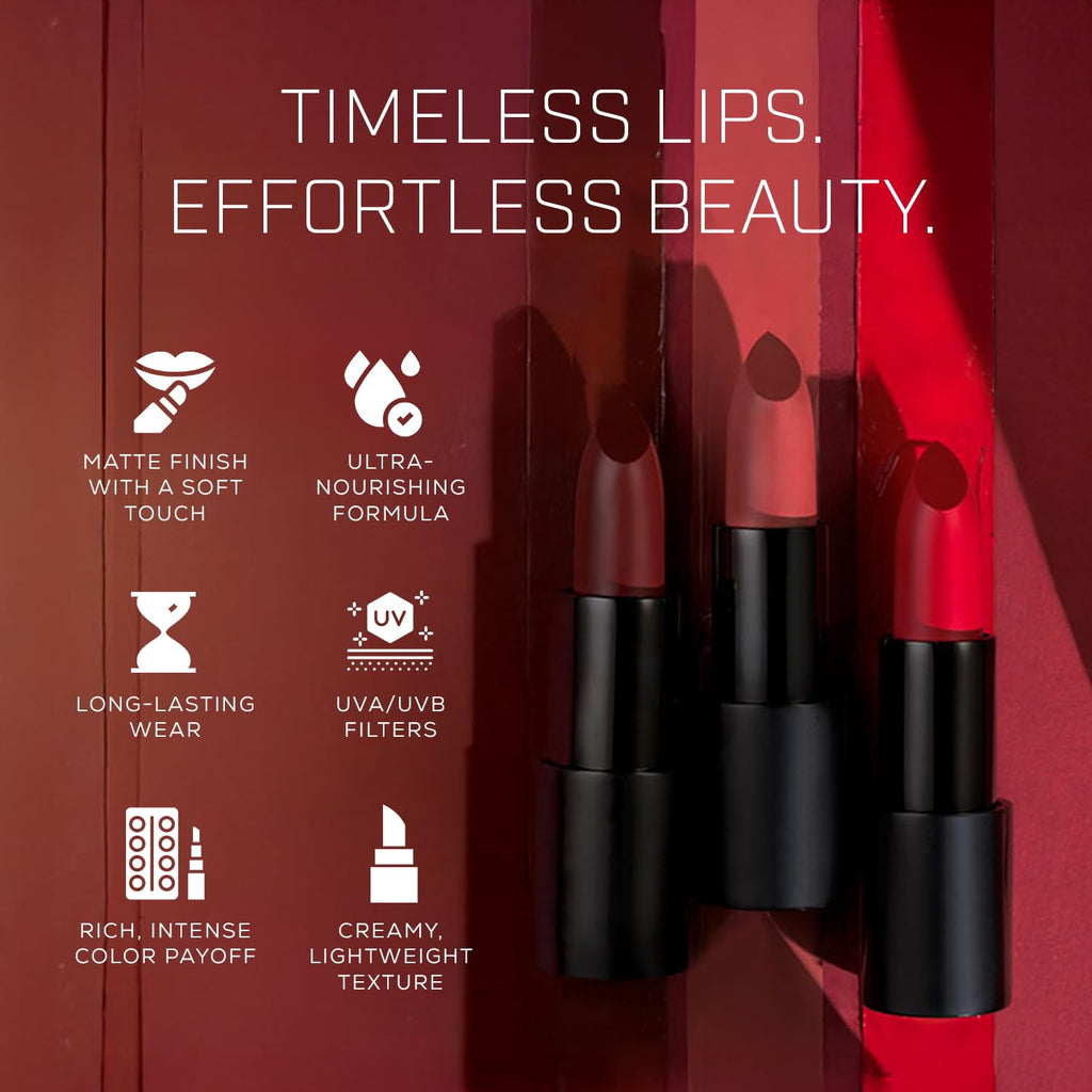 Radiant Professional Matte Lipstick for Women – Long Lasting Lipstick with Vitamin E, Hyaluronic Acid & UV Protection (UVA/UVB) – Advanced Care & Ultra Moisturizing Lip Stick – 216 FLAME