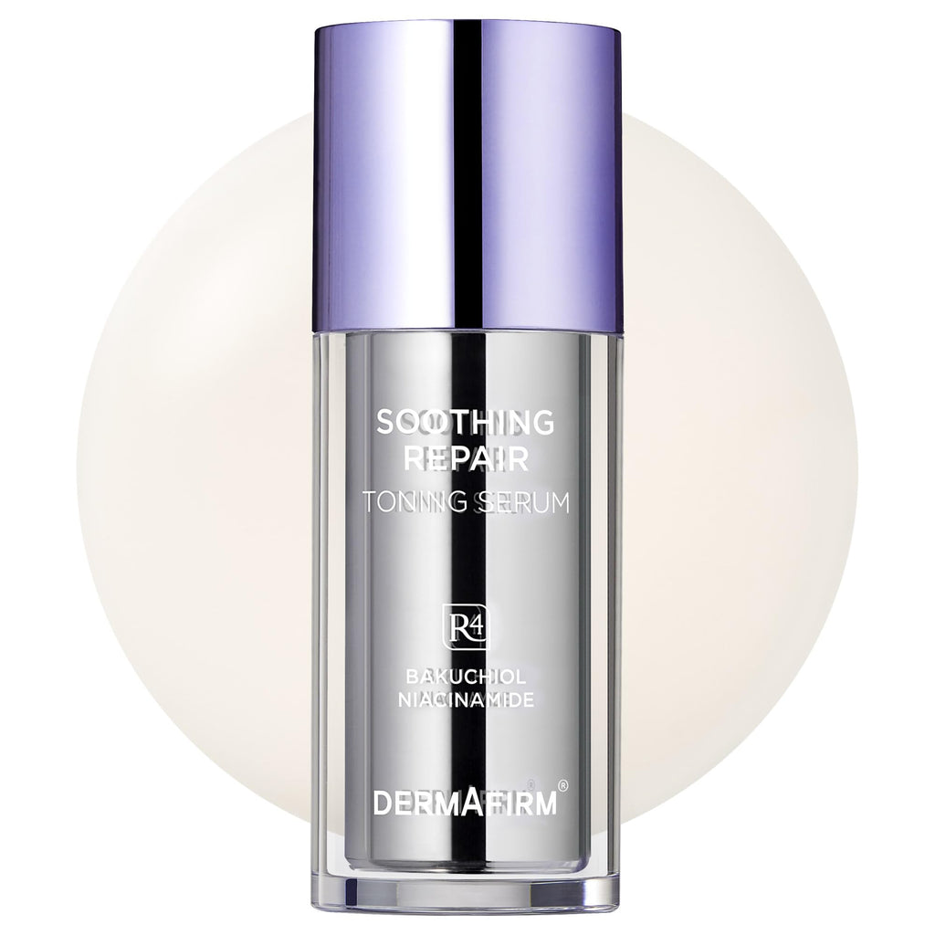 DERMAFIRM Bakuchiol Retinol Serum for Glass Skin with Niacinamide & Peptides | Daily Korean Skin Care for Sensitive Skin | Soothing Repair Toning Serum R4 for Glass Skin